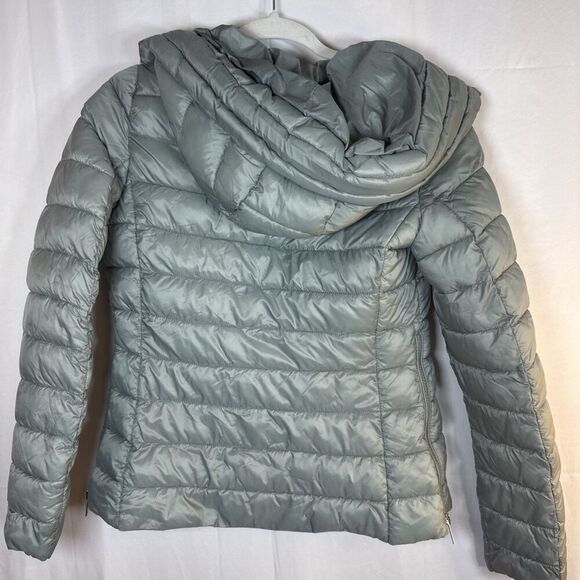 Antonio Melani Light Green Puffer Jacket With Hood Size XS Preowned - Picture 13 of 16